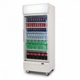 Bromic GM0660LW LED ECO Flat Glass Door 660L Upright Display Chiller with Lightbox